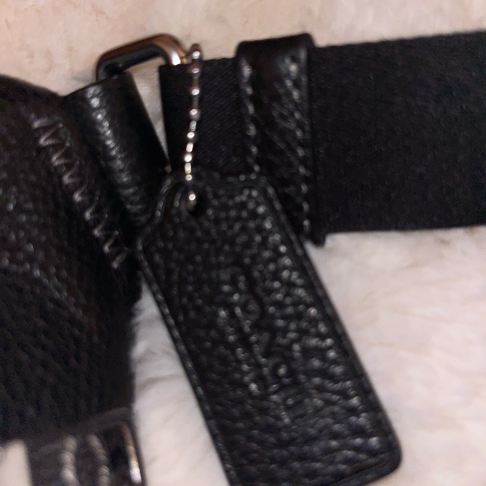 Coach Black Leather crossbody/Belt/Bum bag - Picture 6 of 9